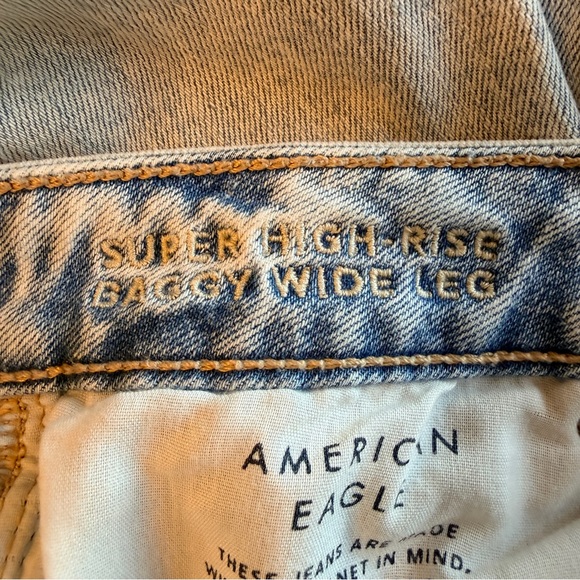 American Eagle | Dreamy Drape Stretch Super High Rise Baggy Wide Leg Jeans - Picture 11 of 13